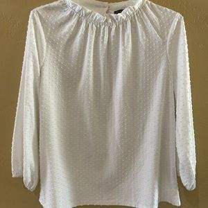 Swiss dot white blouse